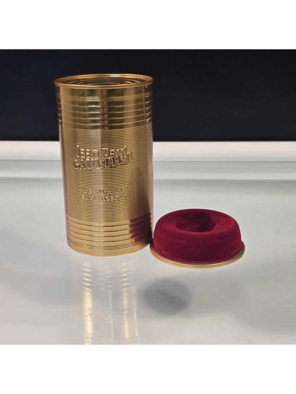 Empty TIN Jean Paul Gaultier's Le Male Elixir Absolu Gold Canister Pack